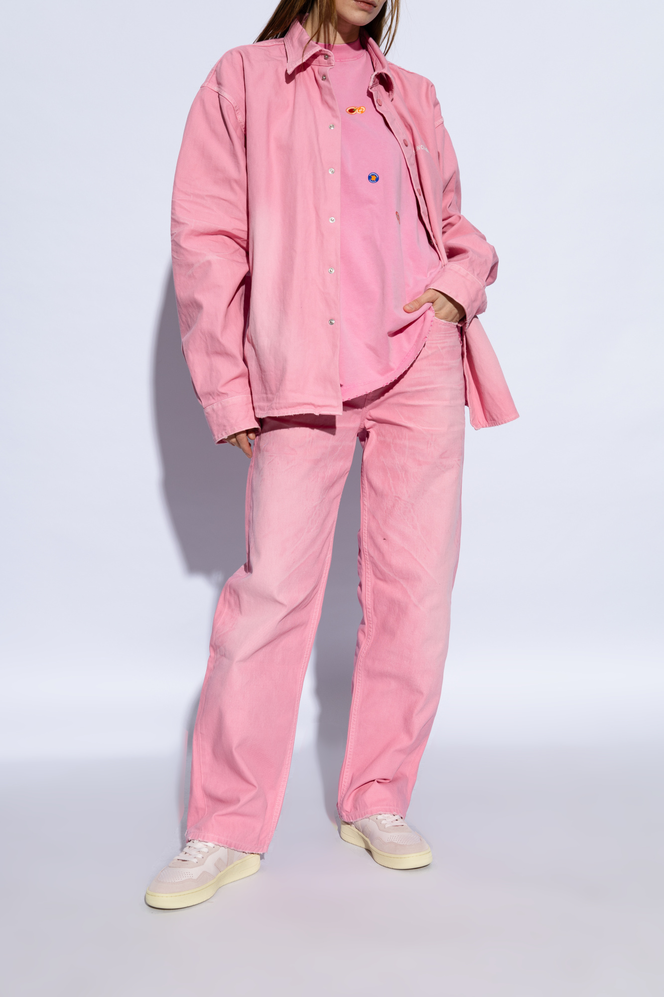 【送料&関税込】Veja V-90 O.t. Sneakers In Rose-pink Suede A Pink Sneakers V-90 O.T. LEATHER Veja - Vitkac AS